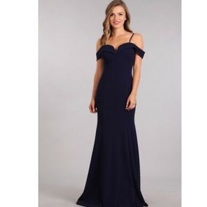 Navy Blue Evening Gown Prom Dress